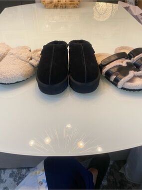 Bundle of 3 Women’s Cozy Faux Shearling Slippers & Slides: Fireside by Dearfoams